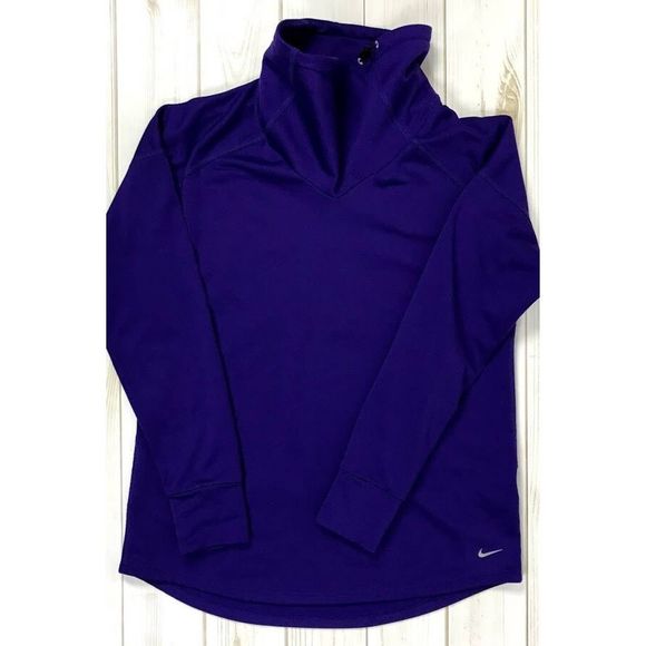 NEW Womens Small NIKE Running Sweatshirt Sweater Pullover Turtle-Neck 659996-547 - Picture 5 of 5